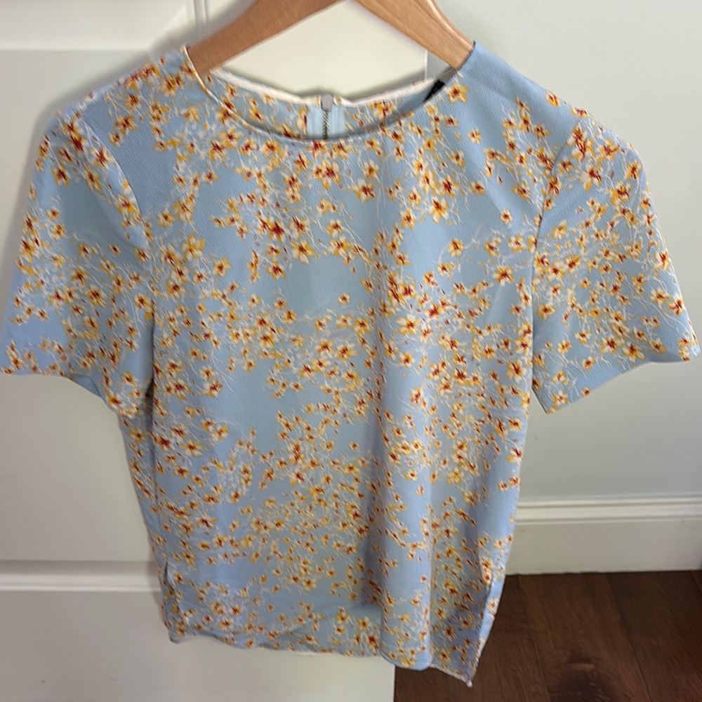 Floral Blue Women's Top